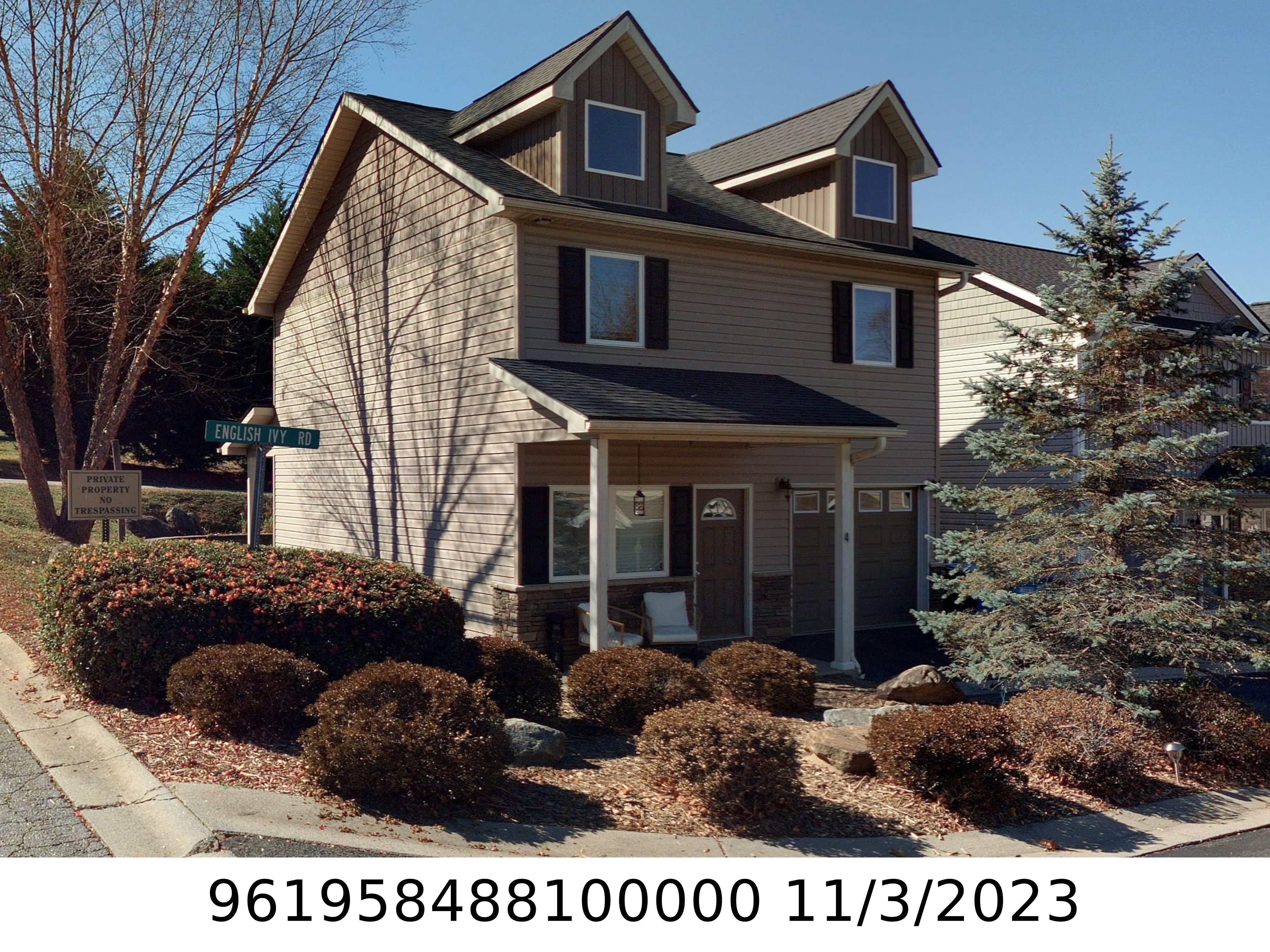 A picture of the property located at 4 ENGLISH IVY RD, ASHEVILLE NC 28806.