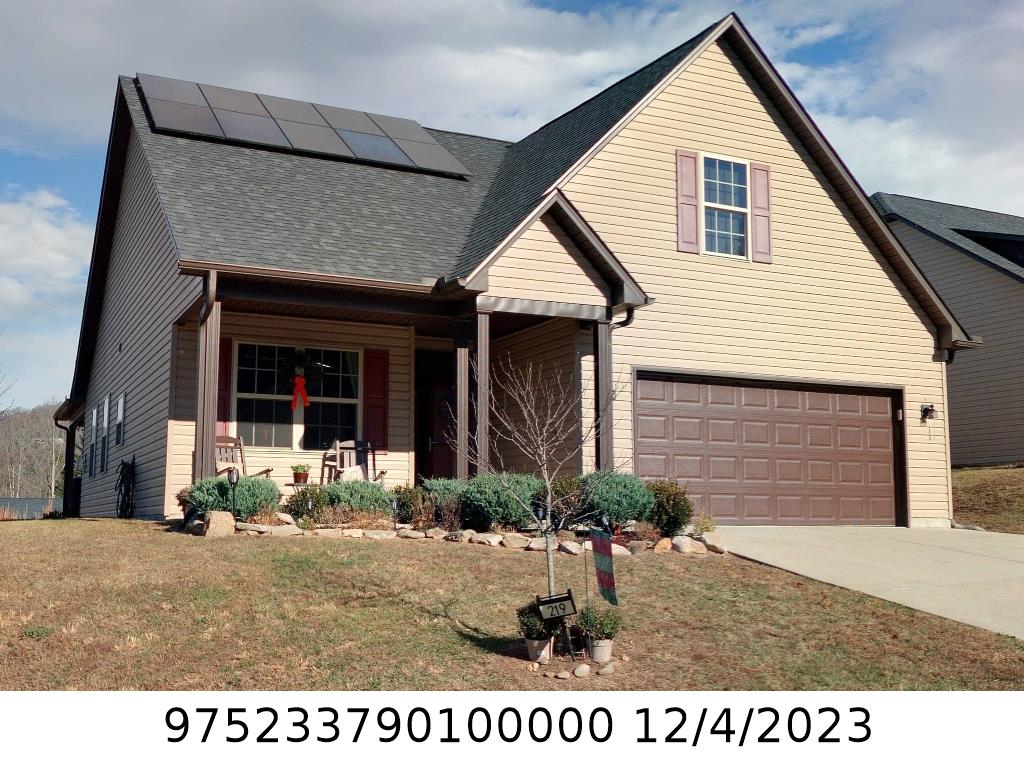 A picture of the property located at 219 WATER LEAF DR, WEAVERVILLE NC 28787.